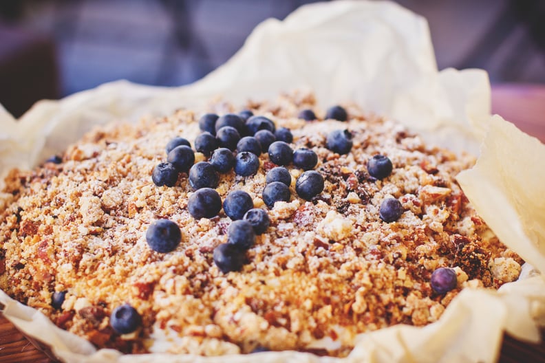 Baking a pie.