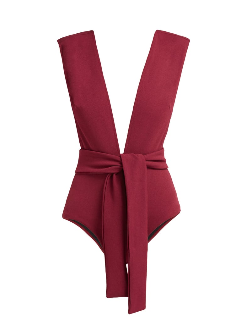Haight Plunge-Neck Tie-Waist Swimsuit
