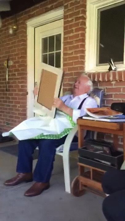 Grandpa Gets Drawing of Late Wife