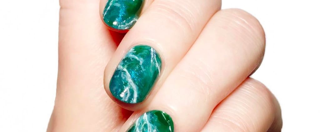 Ocean-Inspired Marble Nails