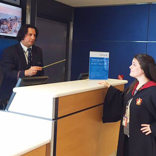 American Airlines Gate Agent Who Looks Like Severus Snape