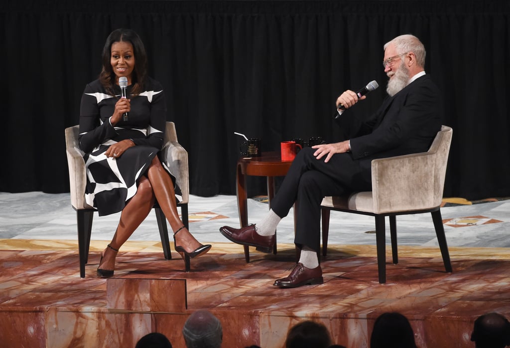 Michelle Obama's Black and White Circle Dress