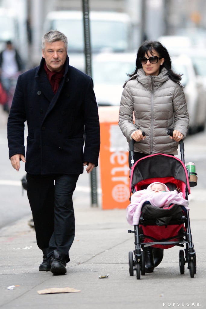 Alec Baldwin and his wife, Hilaria, took their daughter, Carmen, out for a stroll in NYC on Saturday.