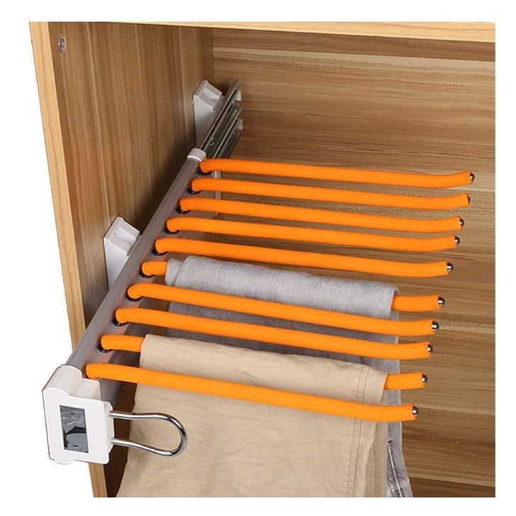 Closet Swing Arm Pants Hanger Bar Cheap and Useful Bedroom Organizers
