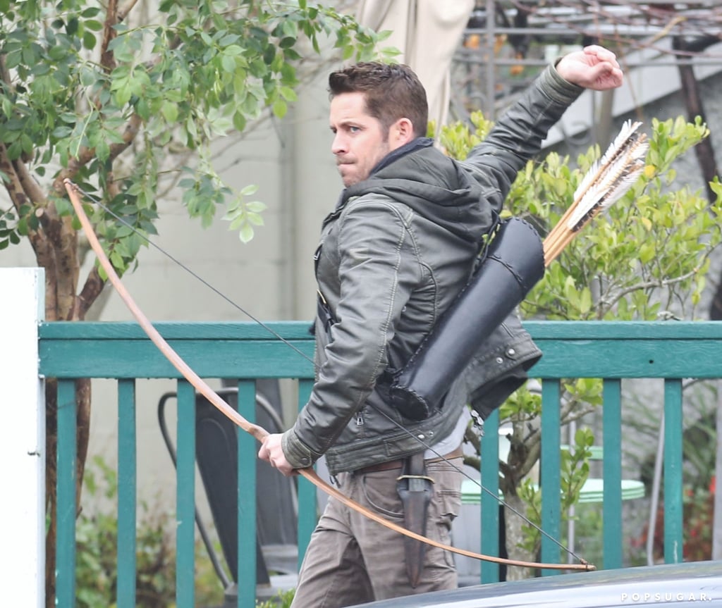 Robin Hood on Once Upon a Time Set November 2016 POPSUGAR Entertainment