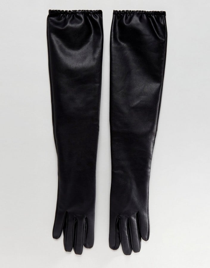 ASOS Leather Look Long Gloves