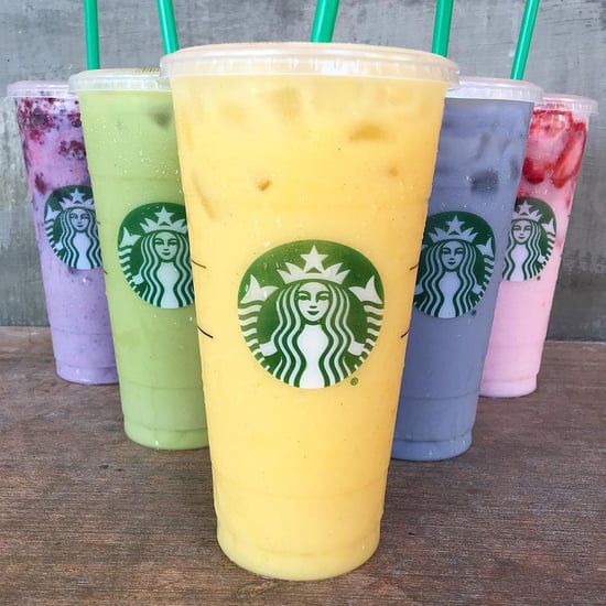 Starbucks Purple, Green, Orange, Blue, and Pink Drinks