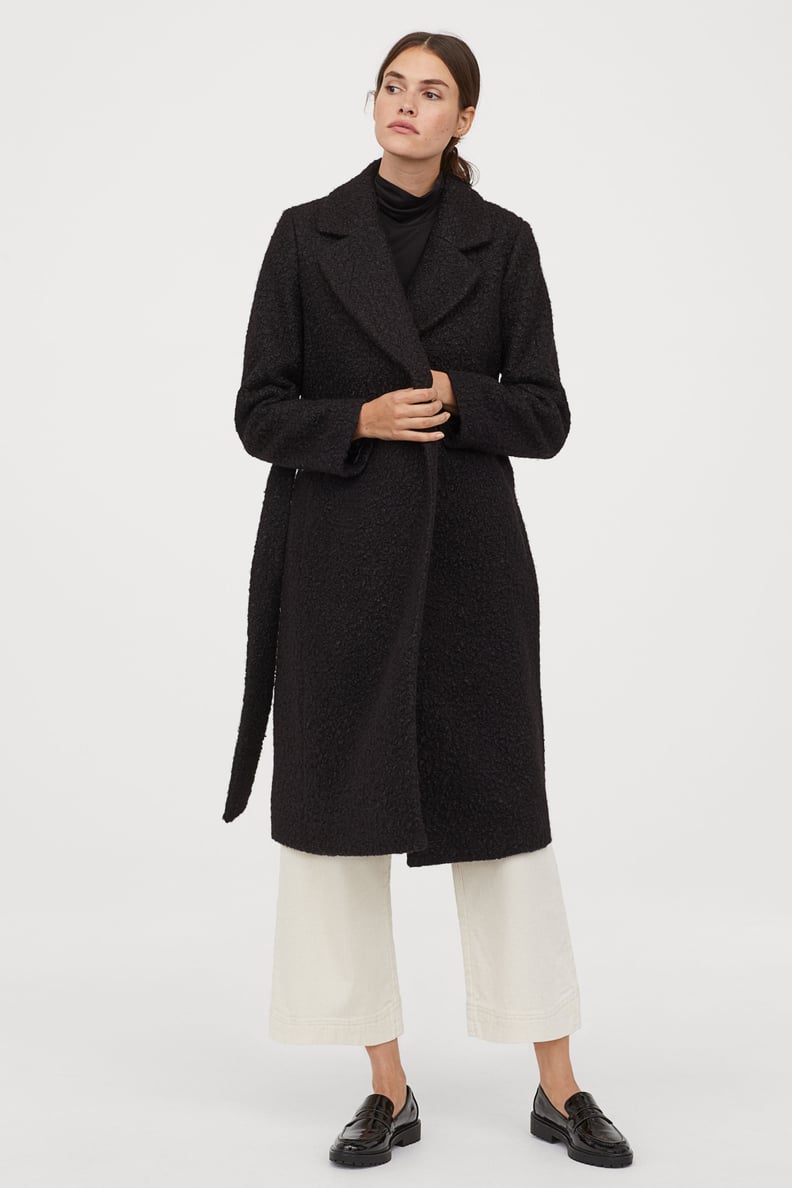 H&M Coat with Tie Belt