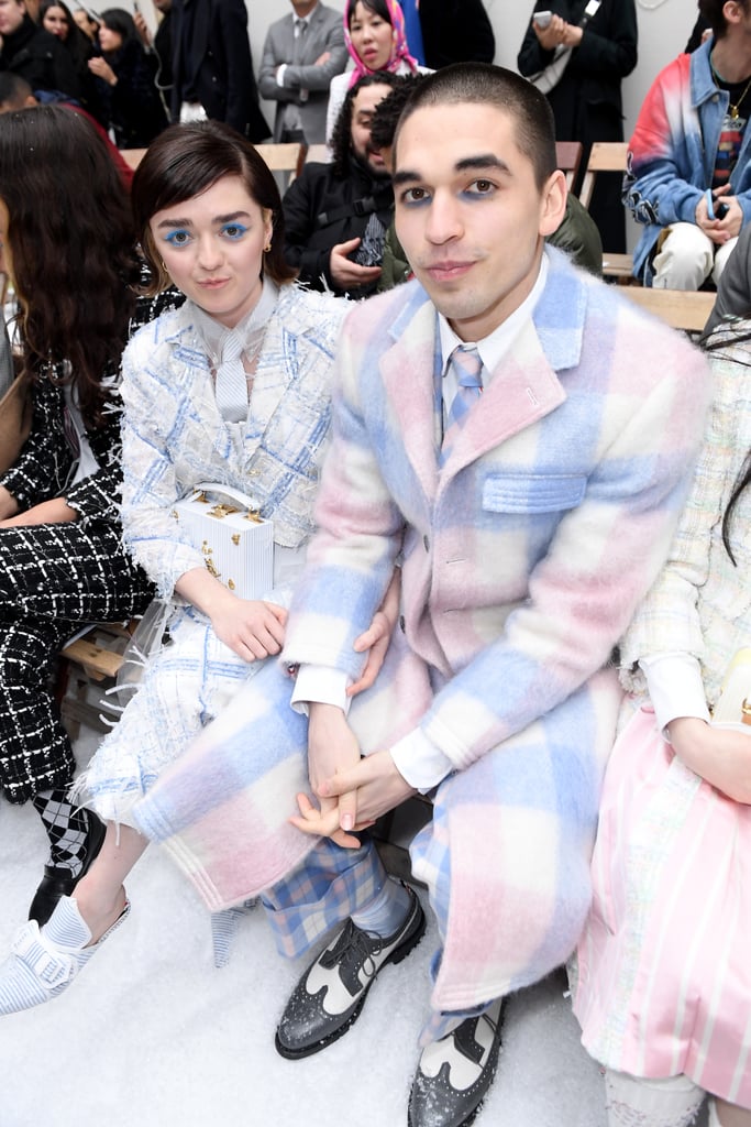 Maisie Williams and Reuben Selby Matching Thom Browne Suits