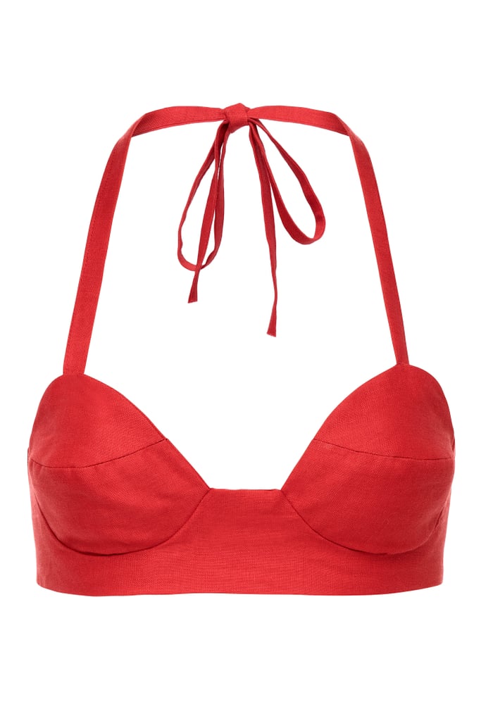 Red Rasta Linen Bralette