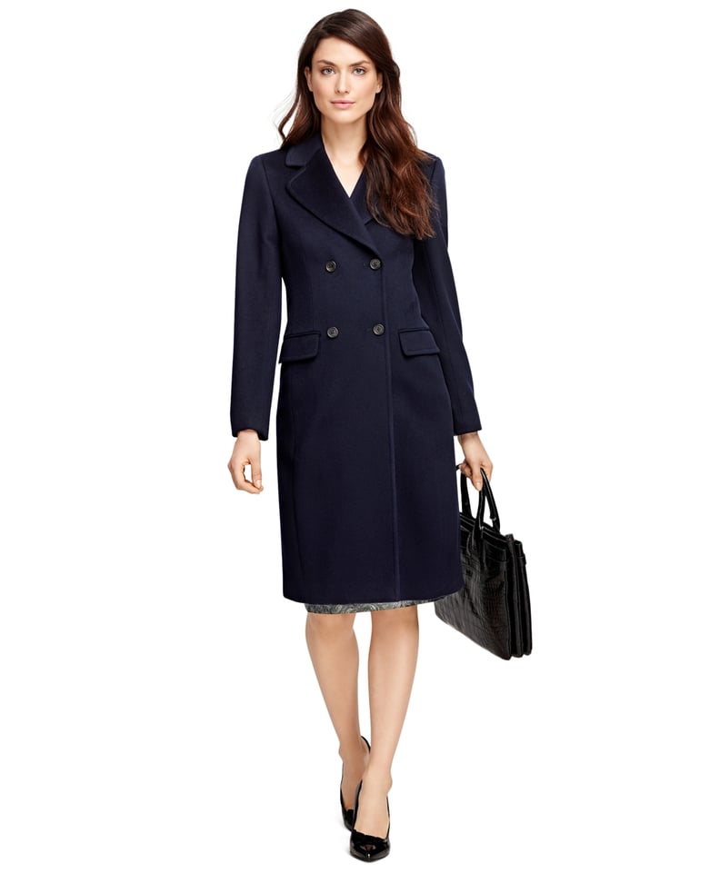 Brooks Brothers Double-Breasted Wool Coat