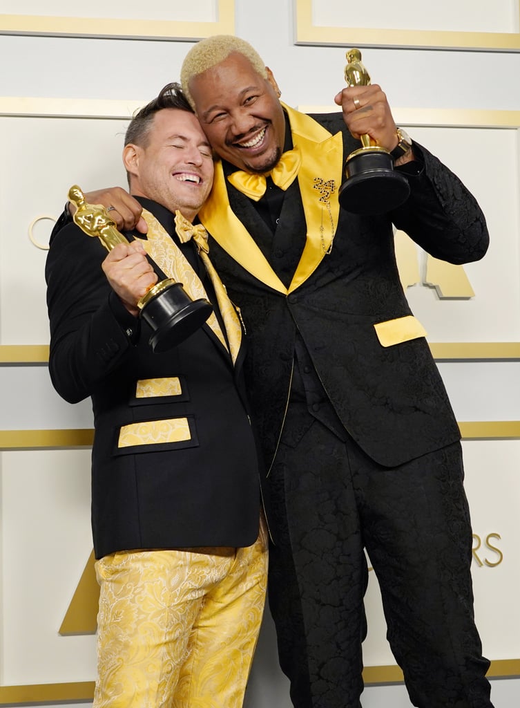 Martin Desmond Roe and Travon Free at the 2021 Oscars