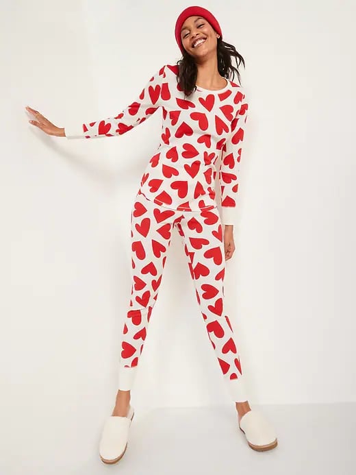 Old Navy Matching Printed Thermal Pajama Set