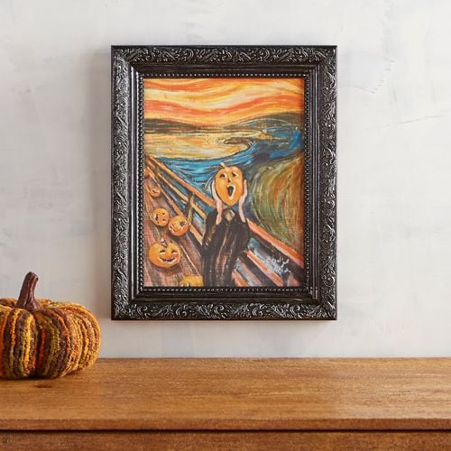 Halloween Pumpkin Scream Framed Wall Art