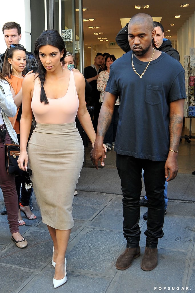 Kim Kardashian and Kanye West in Paris Before Wedding