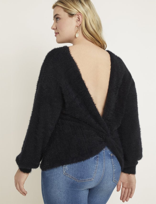 Eloquii Twist Back Sweater