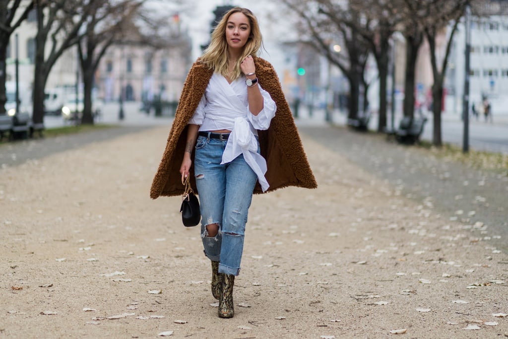Side Tie and Tuck Under Shoulder Draped Coat