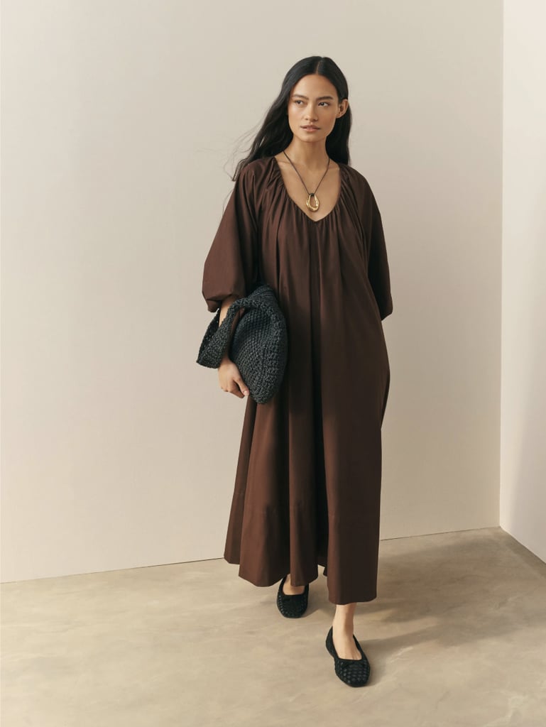 Next Nothing Ordinary Brown Premium Midi Smock Dress ($96, originally $170)
Looking to upgrade your seasonal wardrobe? The Next clearance section has everything from suede boots to wide-leg trousers to make your clothing transition seamless. This midi smock dress, for example, has the perfect airy coverage you want on fickle fall-weather days.