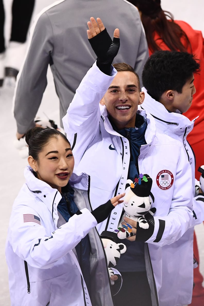 Adam and Mirai at the 2018 Winter Olympics