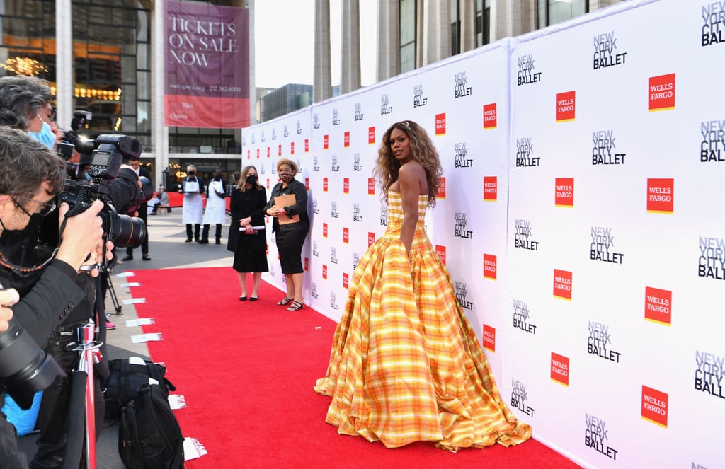 Laverne Cox Wore a Plaid Gown to New York City Ballet Gala