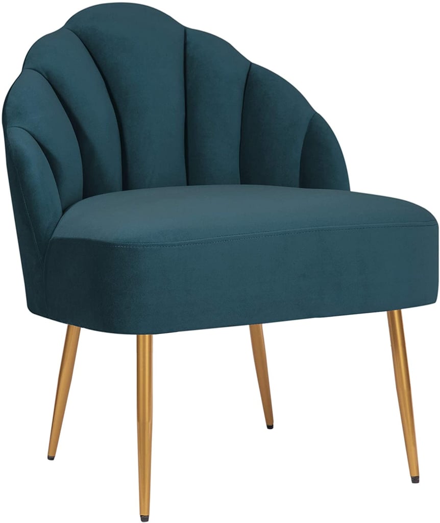 Amazon Brand Rivet Sheena Glam Tufted Velvet Shell Chair