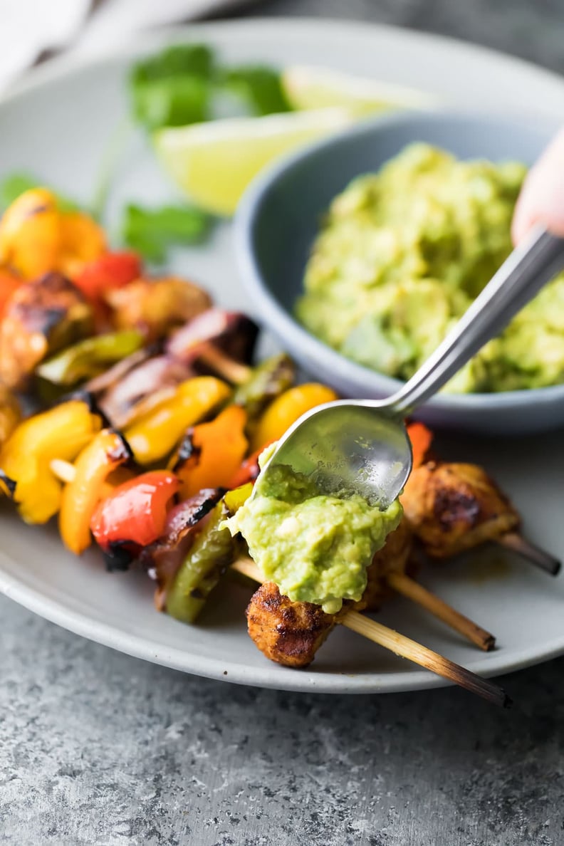 Freezer to Grill Fajita Chicken Skewers