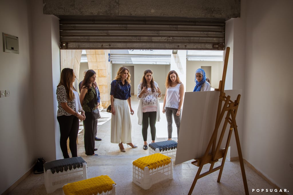 Queen Rania's Button-Down and Culottes August 2016