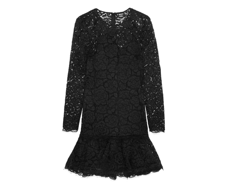 DKNY Ruffled Guipure Lace Mini Dress ($221, originally $315) | Net-a ...