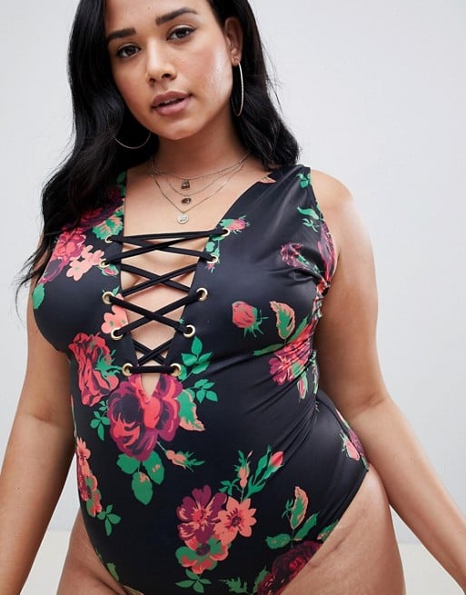 Wolf & Whistle Lace-Up Swimsuit