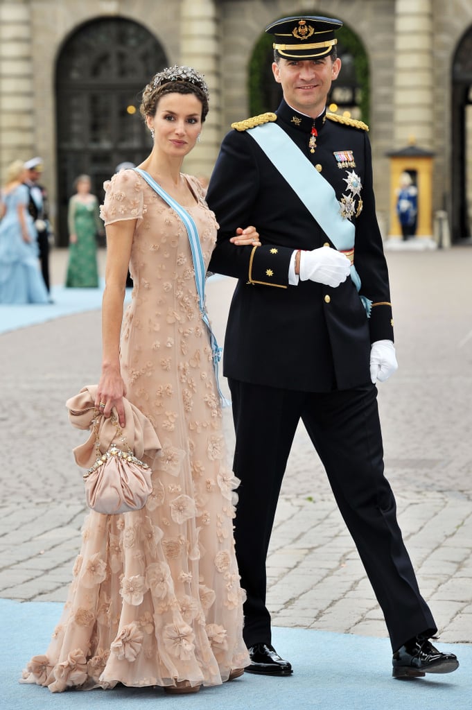 Felipe and Letizia looked every inch the royal couple when they arrived at Princess Victoria of Sweden's wedding in June 2010.