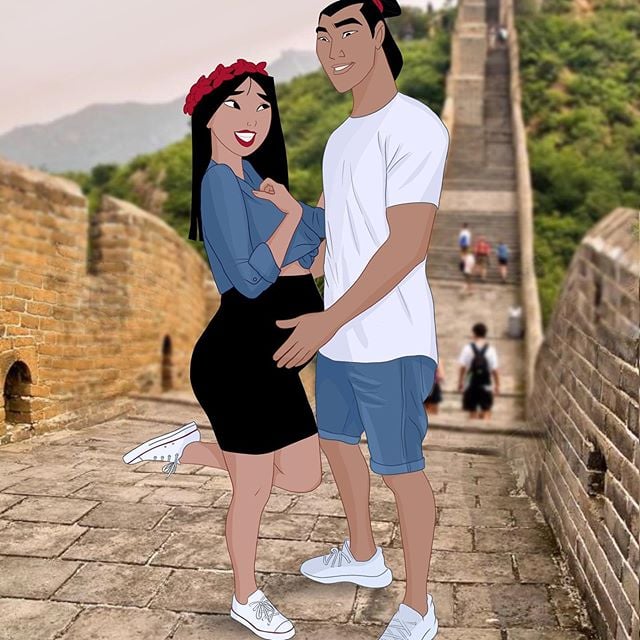 Pregnant Mulan And Li Shang Best Disney Princess Fan Art Popsugar Love And Sex Photo 7