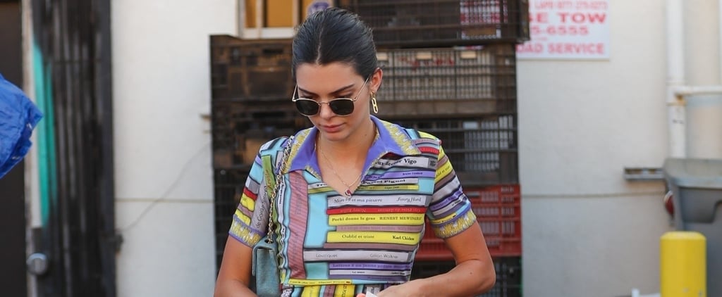 Kendall Jenner Crop Top With Book Print