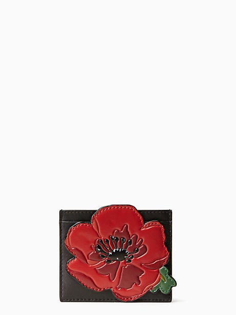 Kate Spade Ooh La La Poppy Applique Card Holder