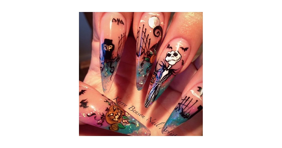 The Terrifying Nightmare Before Christmas Halloween Nail Art Ideas Popsugar Beauty Australia Photo 7