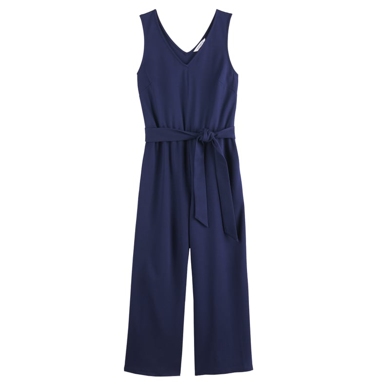 POPSUGAR Tie-Front Knit Jumpsuit