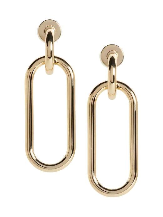 Oval Link Earrings