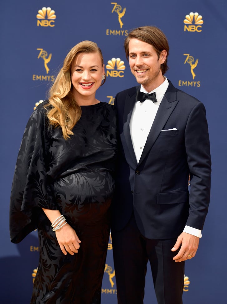 Strahovski and Tim Loden | These Celebrity Couples Showed Up and Showed Out at the Emmys | POPSUGAR Celebrity 11