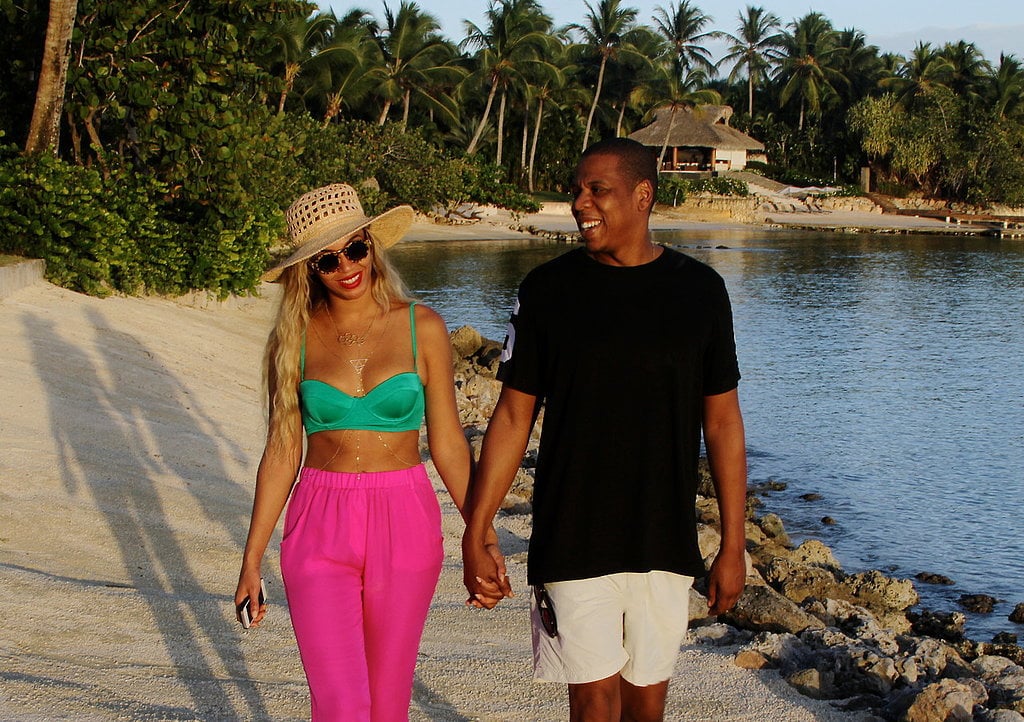 Beyoncé and her husband, Jay Z, walked hand in hand on vacation, with Bey turning heads in her bright bikini top and high-waisted pants.
Source: Tumblr user Beyoncé Knowles