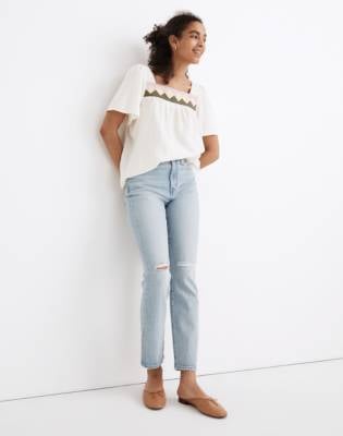 Madewell High-Rise Slim Crop Boyjean