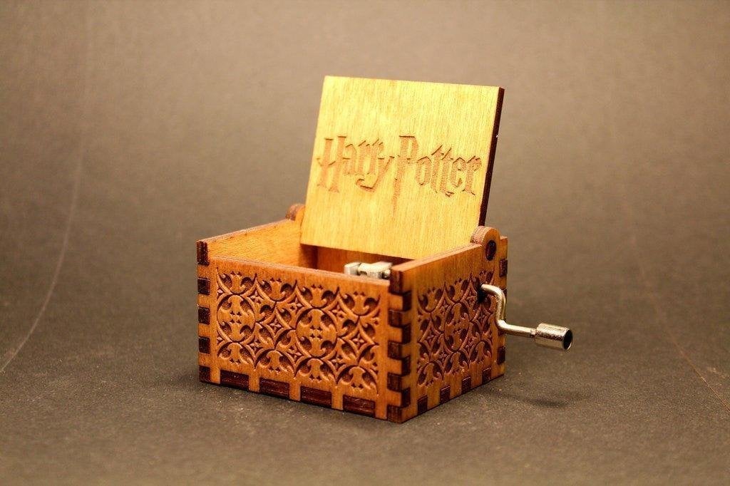 Hedwig Theme Harry Potter Hand Engraved Wooden Music Box