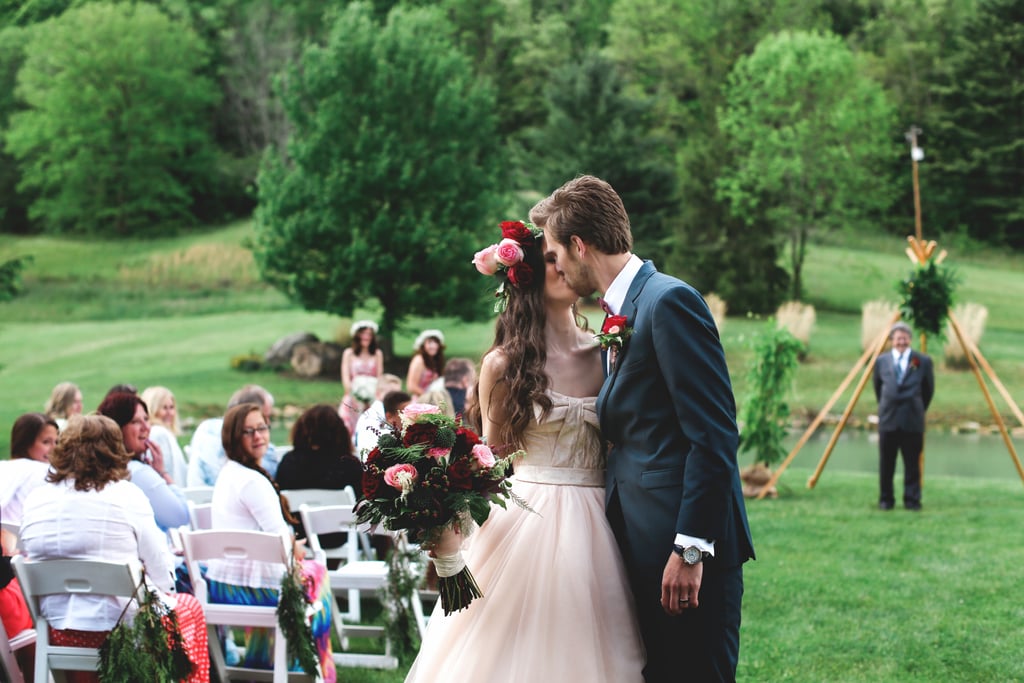 Woodsy Pink Bohemian Wedding