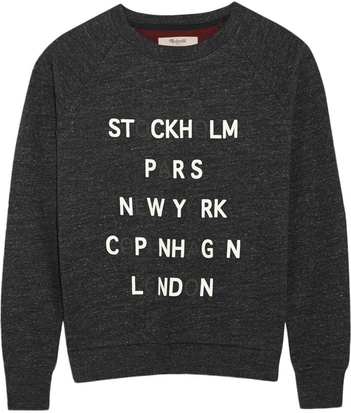Madewell Aya City Cotton-Jersey Sweatshirt ($75)