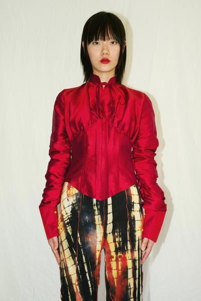 Kim Shui Silk Taffeta Bustier Top