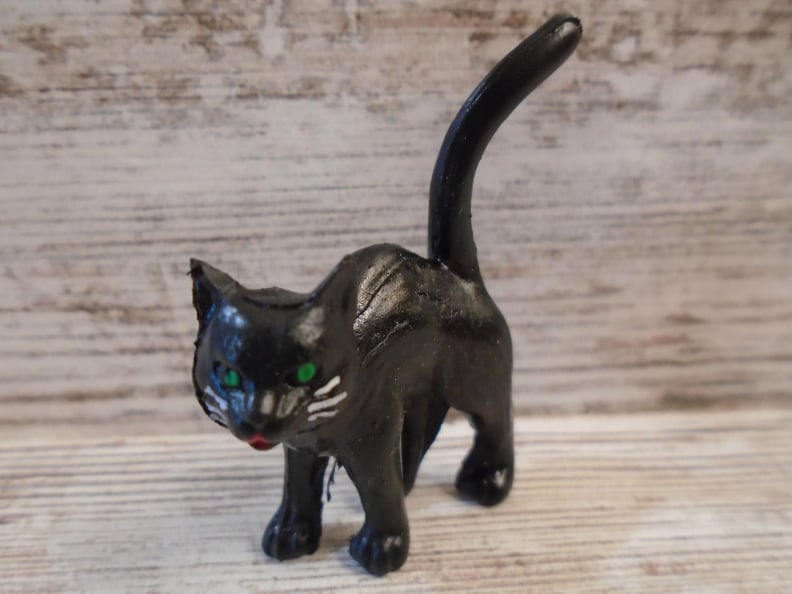 Black Cat Miniature Vintage Halloween Decoration