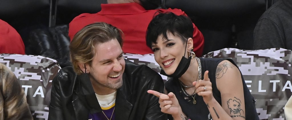 Halsey Wears Hip-Cutout Pants to Lakers Game With Alev Aydin