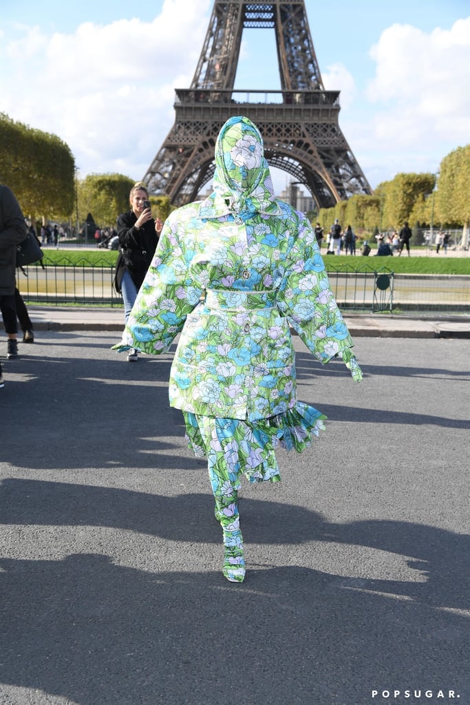 Cardi B Face Covered in Bodysuit at Paris Fashion Week Video