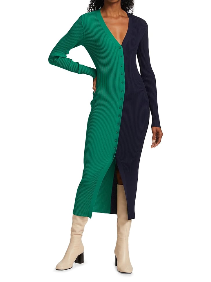 A Colorblock Sweater Dress: Staud Shoko Colorblock Sweater Dress | The Best Sweater Dresses to 