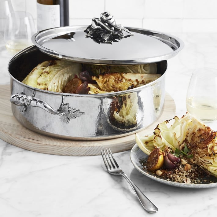 For an Elegant Dinner Party: Ruffoni Opus Prima Hammered Stainless-Steel Braiser