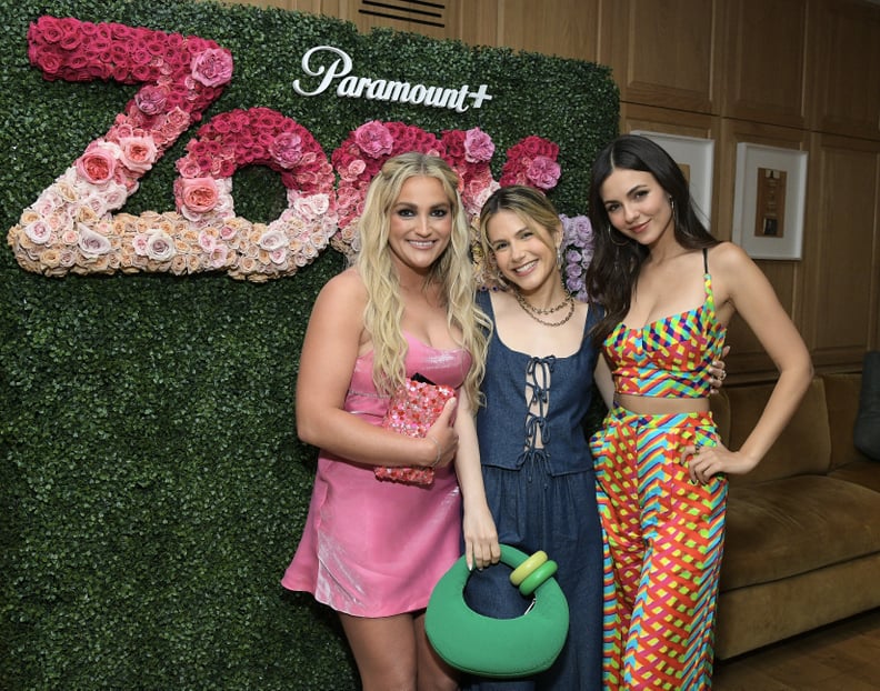 WEST HOLLYWOOD, CALIFORNIA - JUNE 22: Jamie Lynn Spears, Erin Sanders, and Victoria Justice attend the