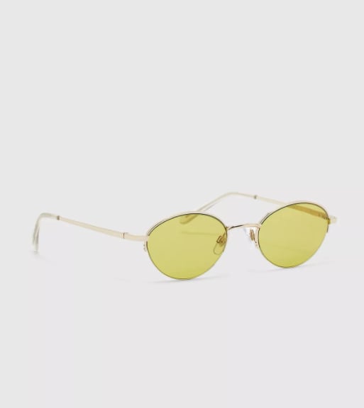Topshop – Texas Half Rim Oval Sunglasses